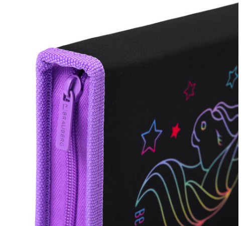 Пенал BRAUBERG с наполнением, 1 отделение, 1 откидная планка, 24 предмета, 21х14 см, 