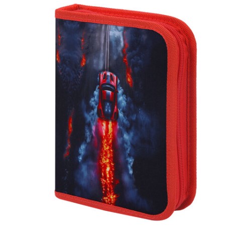 Пенал BRAUBERG с наполнением, 1 отделение, 1 откидная планка, 24 предмета, 21х14 см, 