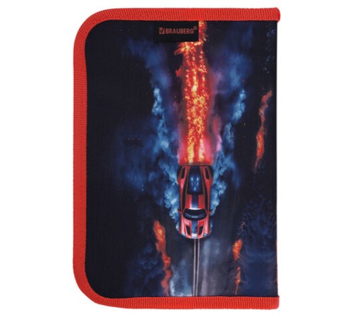 Пенал BRAUBERG с наполнением, 1 отделение, 1 откидная планка, 24 предмета, 21х14 см, 