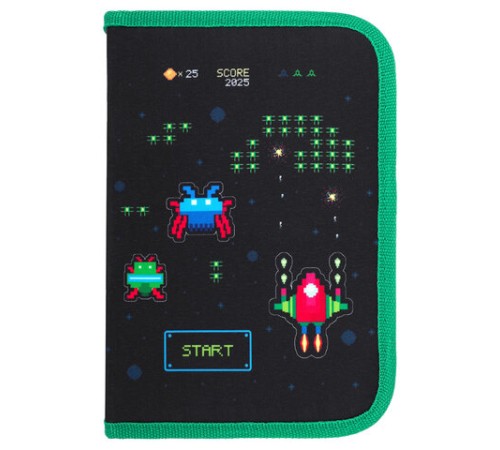 Пенал BRAUBERG с наполнением, 1 отделение, 1 откидная планка, 24 предмета, 21х14 см, 