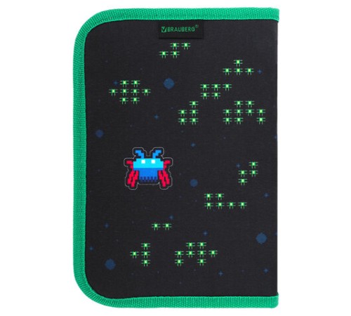 Пенал BRAUBERG с наполнением, 1 отделение, 1 откидная планка, 24 предмета, 21х14 см, 