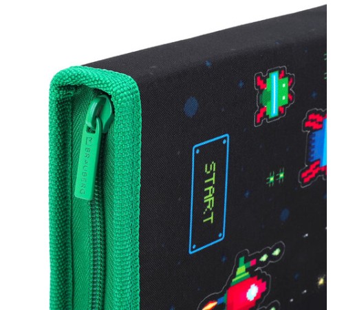 Пенал BRAUBERG с наполнением, 1 отделение, 1 откидная планка, 24 предмета, 21х14 см, 