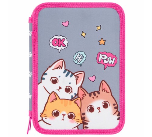 Пенал BRAUBERG, 2 отделения, полиэстер, 21х14 см, 