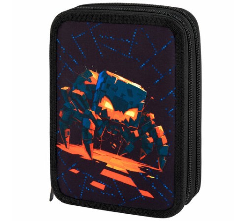 Пенал BRAUBERG, 2 отделения, полиэстер, 21х14 см, 