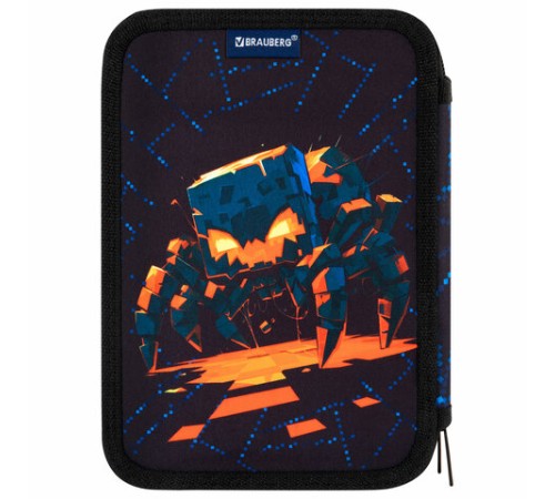 Пенал BRAUBERG, 2 отделения, полиэстер, 21х14 см, 