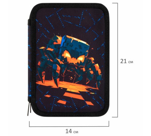 Пенал BRAUBERG, 2 отделения, полиэстер, 21х14 см, 