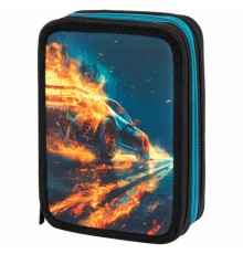 Пенал BRAUBERG, 3 отделения, полиэстер, 21х14 см, 