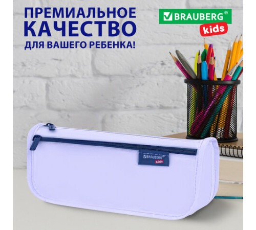 Пенал мягкий BRAUBERG KIDS, 2 отделения, полиэстер, 