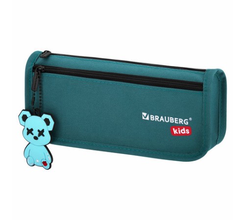 Пенал мягкий BRAUBERG KIDS, 2 отделения, полиэстер, 