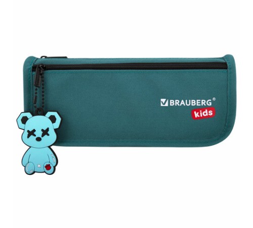 Пенал мягкий BRAUBERG KIDS, 2 отделения, полиэстер, 