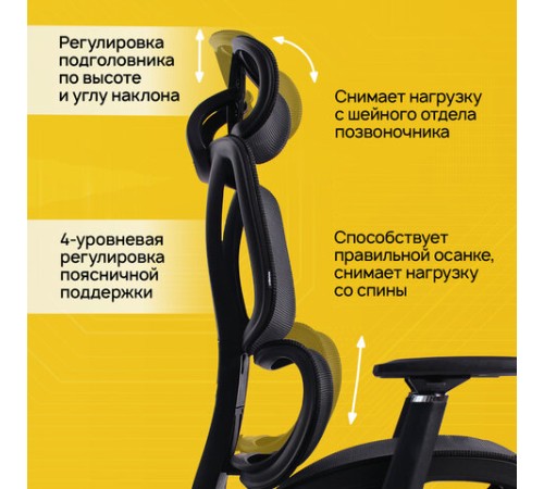 Кресло BRABIX PREMIUM "Evolution ER-700", подножка, слайдер, синхромеханизм, сетка, черное, 532947 Кресло BRABIX PREMIUM "Evolution ER-700", подножка, слайдер, синхромеханизм, сетка, черное, 532947
