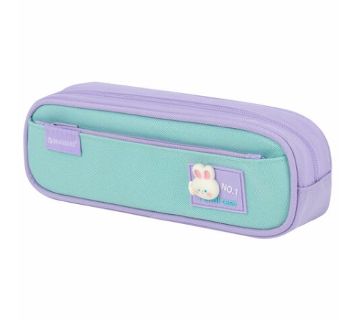 Пенал-футляр BRAUBERG, 2 отделения, 3D-элемент, полиэстер, 