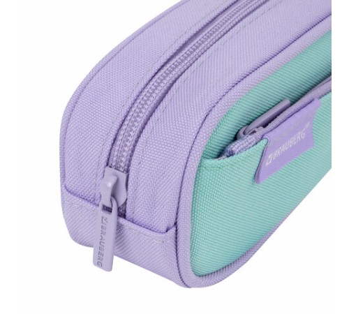 Пенал-футляр BRAUBERG, 2 отделения, 3D-элемент, полиэстер, 