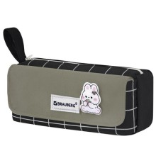 Пенал мягкий BRAUBERG, 1 отделение, карман на липучке, значок, 22х10х6 см, 