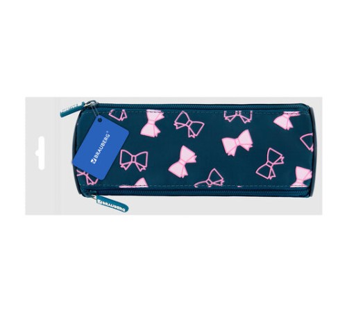 Пенал мягкий BRAUBERG, 3 отделения, нейлон, 21х7х7 см, 