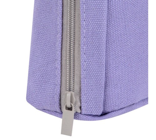 Пенал-органайзер BRAUBERG, 1 отделение, С НАКЛЕЙКАМИ, молния вокруг, канвас, 22x15х6 см, фиолетовый, 273594