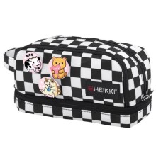 Пенал-органайзер HEIKKI (ХЕЙКИ) с ручкой, значки, 2 отделения, откидная планка, 22x13х10 см, 