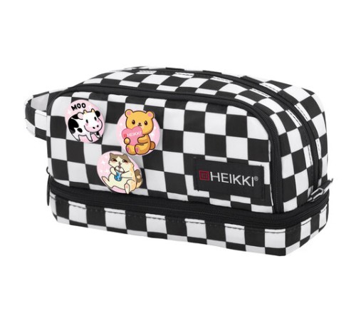 Пенал-органайзер HEIKKI (ХЕЙКИ) с ручкой, значки, 2 отделения, откидная планка, 22x13х10 см, 