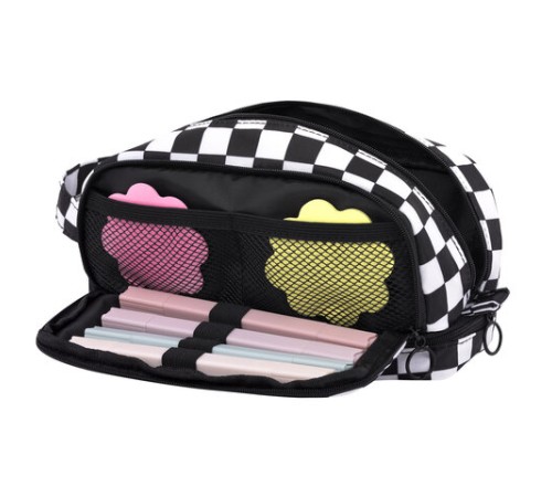 Пенал-органайзер HEIKKI (ХЕЙКИ) с ручкой, значки, 2 отделения, откидная планка, 22x13х10 см, 