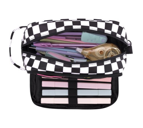 Пенал-органайзер HEIKKI (ХЕЙКИ) с ручкой, значки, 2 отделения, откидная планка, 22x13х10 см, 