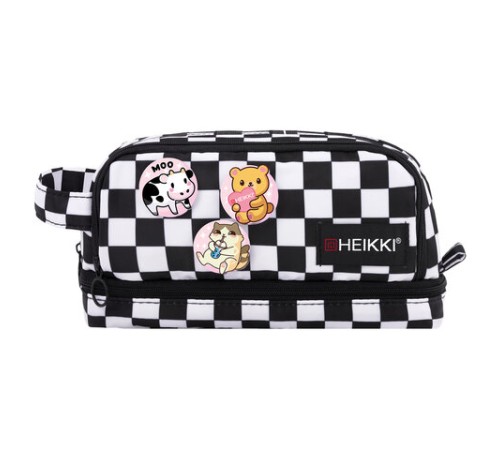 Пенал-органайзер HEIKKI (ХЕЙКИ) с ручкой, значки, 2 отделения, откидная планка, 22x13х10 см, 