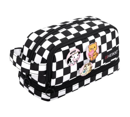 Пенал-органайзер HEIKKI (ХЕЙКИ) с ручкой, значки, 2 отделения, откидная планка, 22x13х10 см, 