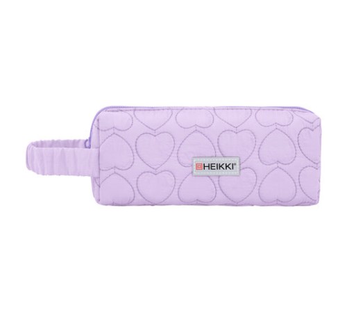 Пенал-косметичка HEIKKI (ХЕЙКИ) с ручкой, 1 отделение, стеганый полиэстер, 21х8х5 см, фиолетовый, 273606