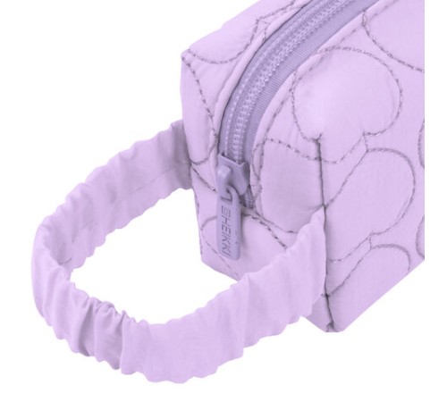 Пенал-косметичка HEIKKI (ХЕЙКИ) с ручкой, 1 отделение, стеганый полиэстер, 21х8х5 см, фиолетовый, 273606