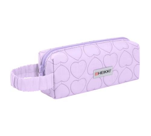 Пенал-косметичка HEIKKI (ХЕЙКИ) с ручкой, 1 отделение, стеганый полиэстер, 21х8х5 см, фиолетовый, 273606