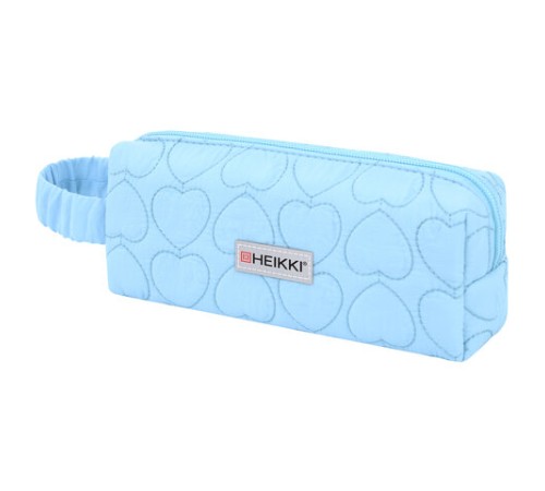 Пенал-косметичка HEIKKI (ХЕЙКИ) с ручкой, 1 отделение, стеганый полиэстер, 21х8х5 см, голубой, 273607