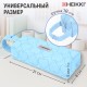 Пенал-косметичка HEIKKI (ХЕЙКИ) с ручкой, 1 отделение, стеганый полиэстер, 21х8х5 см, голубой, 273607