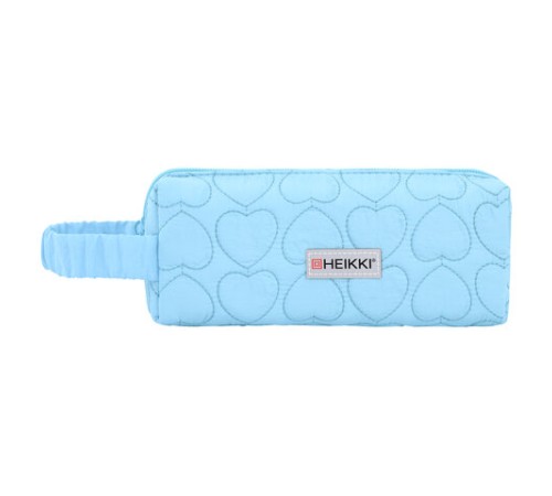 Пенал-косметичка HEIKKI (ХЕЙКИ) с ручкой, 1 отделение, стеганый полиэстер, 21х8х5 см, голубой, 273607