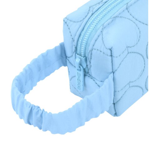 Пенал-косметичка HEIKKI (ХЕЙКИ) с ручкой, 1 отделение, стеганый полиэстер, 21х8х5 см, голубой, 273607