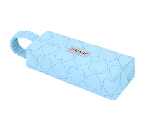 Пенал-косметичка HEIKKI (ХЕЙКИ) с ручкой, 1 отделение, стеганый полиэстер, 21х8х5 см, голубой, 273607