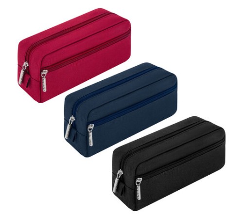 Пенал мягкий BRAUBERG, 2 отделения, ассорти 3 цвета, 