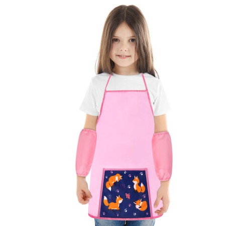 Фартук с нарукавниками для уроков труда ПИФАГОР, 1 карман, 46х54 см, 