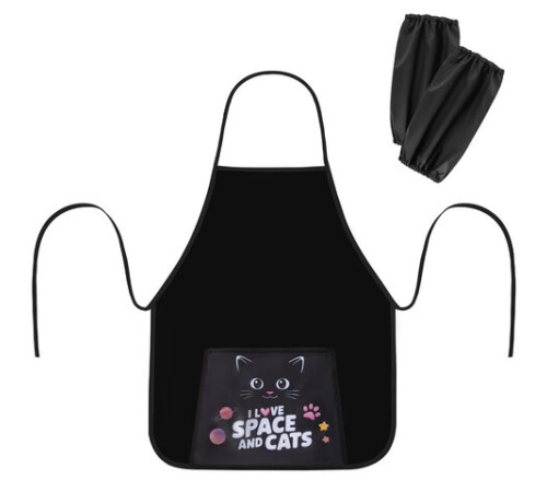 Фартук с нарукавниками для уроков труда ПИФАГОР, 1 карман, 46х54 см, 