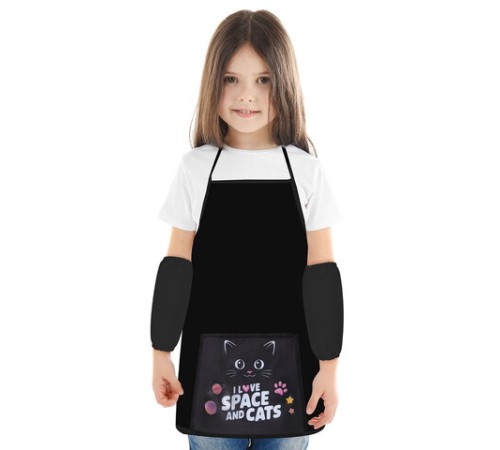 Фартук с нарукавниками для уроков труда ПИФАГОР, 1 карман, 46х54 см, 