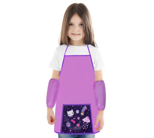 Фартук с нарукавниками для уроков труда ПИФАГОР, 1 карман, 46х54 см, 