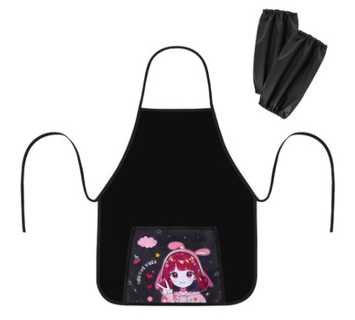 Фартук с нарукавниками для уроков труда ПИФАГОР, 1 карман, 46х54 см, 