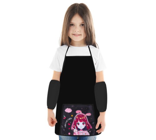 Фартук с нарукавниками для уроков труда ПИФАГОР, 1 карман, 46х54 см, 