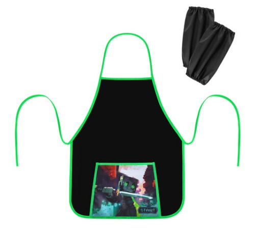 Фартук с нарукавниками для уроков труда ПИФАГОР, 1 карман, 46х54 см, 