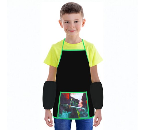 Фартук с нарукавниками для уроков труда ПИФАГОР, 1 карман, 46х54 см, 