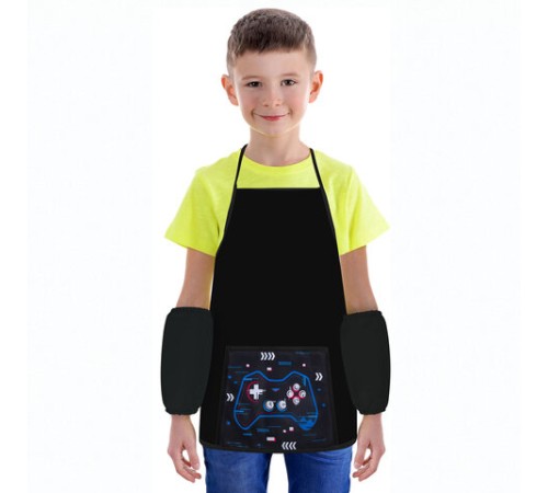 Фартук с нарукавниками для уроков труда ПИФАГОР, 1 карман, 46х54 см, 