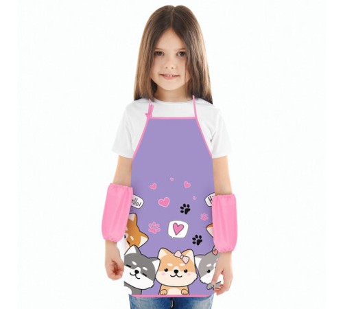 Фартук с нарукавниками для уроков труда ЮНЛАНДИЯ, регулировка по росту, 46х54 см, 