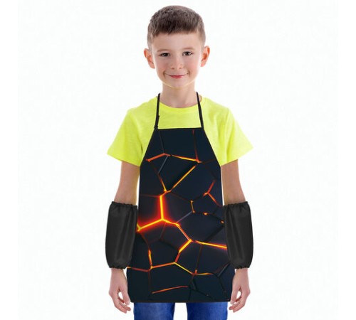 Фартук с нарукавниками для уроков труда ЮНЛАНДИЯ, регулировка по росту, 46х54 см, 