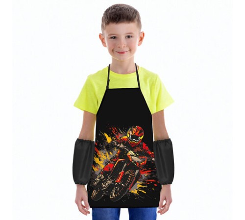 Фартук с нарукавниками для уроков труда ЮНЛАНДИЯ, регулировка по росту, 46х54 см, 