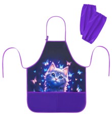 Фартук с нарукавниками для уроков труда BRAUBERG KIDS, 2 кармана, регулировка по росту, 46x54 см, 