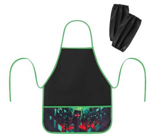 Фартук с нарукавниками для уроков труда BRAUBERG, 3 кармана, 46x54 см, 