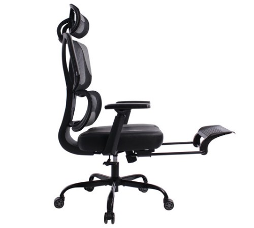 Кресло BRABIX PREMIUM "Venom GM-530", подножка, синхромеханизм, экокожа/сетка, черное/серое, 532951 Кресло BRABIX PREMIUM "Venom GM-530", подножка, синхромеханизм, экокожа/сетка, черное/серое, 532951